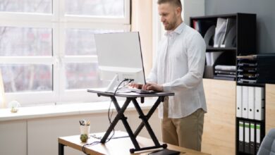 sit-stand desks and standing desk converte